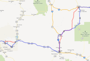 Google Maps - Eastern Wyoming